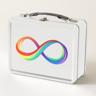 Layered Rainbow Infinity Symbol Metall Brotdose
