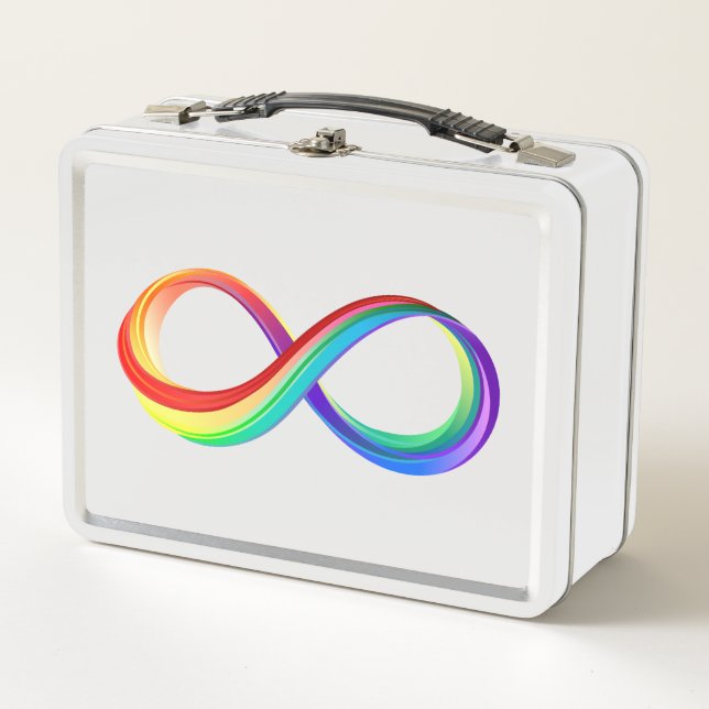 Layered Rainbow Infinity Symbol Metall Brotdose (Vorderseite)