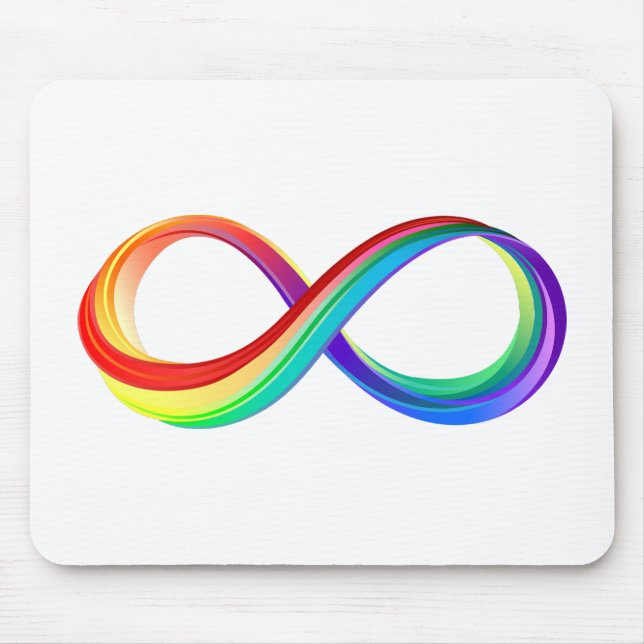 Layered Rainbow Infinity Symbol Mousepad (Vorne)