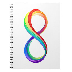 Layered Rainbow Infinity Symbol Notizblock