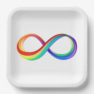 Layered Rainbow Infinity Symbol Pappteller