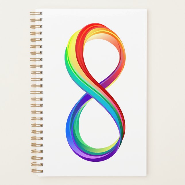 Layered Rainbow Infinity Symbol Planer (Vorderseite)