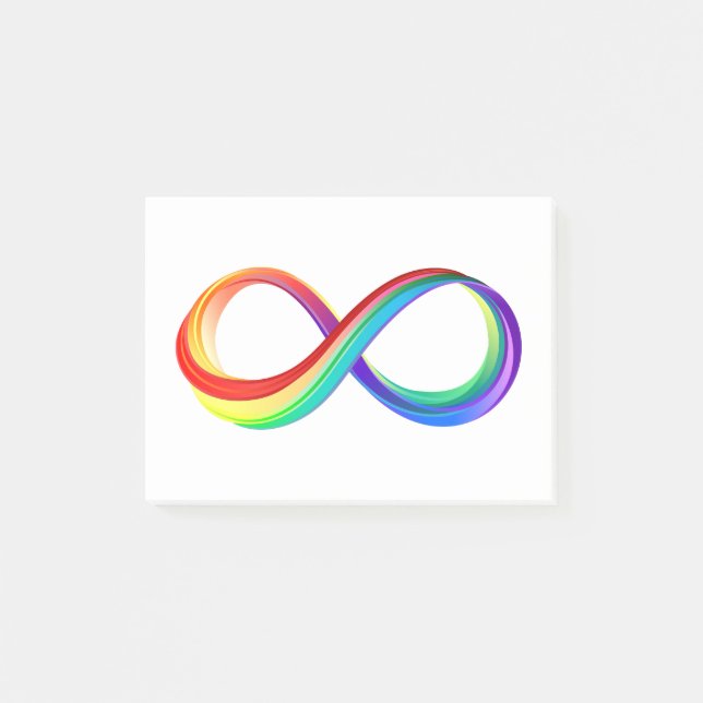 Layered Rainbow Infinity Symbol Post-it Klebezettel (Vorderseite)