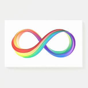 Layered Rainbow Infinity Symbol Post-it Klebezettel