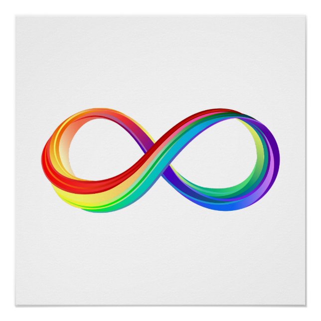 Layered Rainbow Infinity Symbol Poster (Vorderseite)