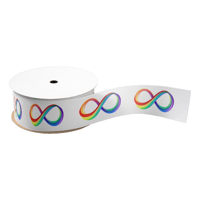 Layered Rainbow Infinity Symbol Ripsband (Spule)