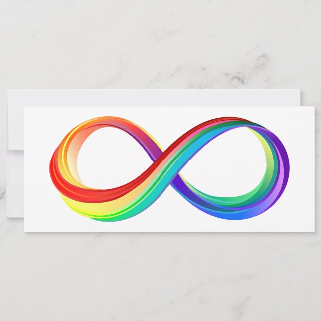 Layered Rainbow Infinity Symbol Save The Date (Vorderseite)