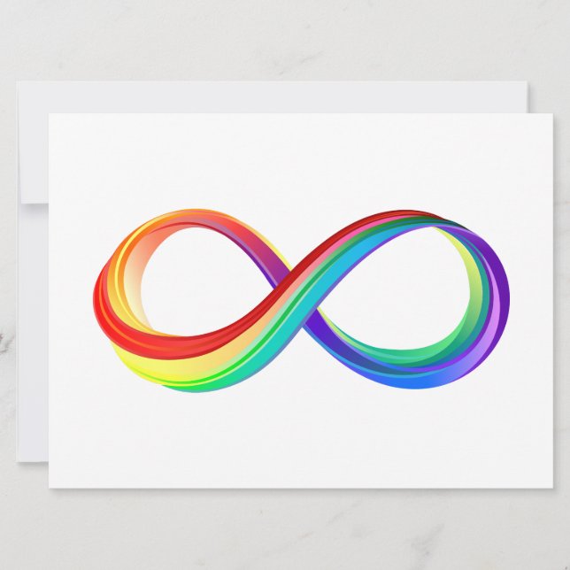 Layered Rainbow Infinity Symbol Save The Date (Vorderseite)