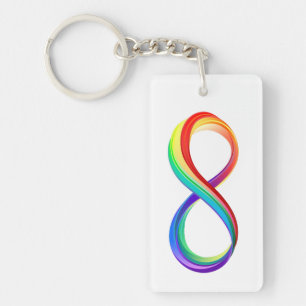 Layered Rainbow Infinity Symbol Schlüsselanhänger