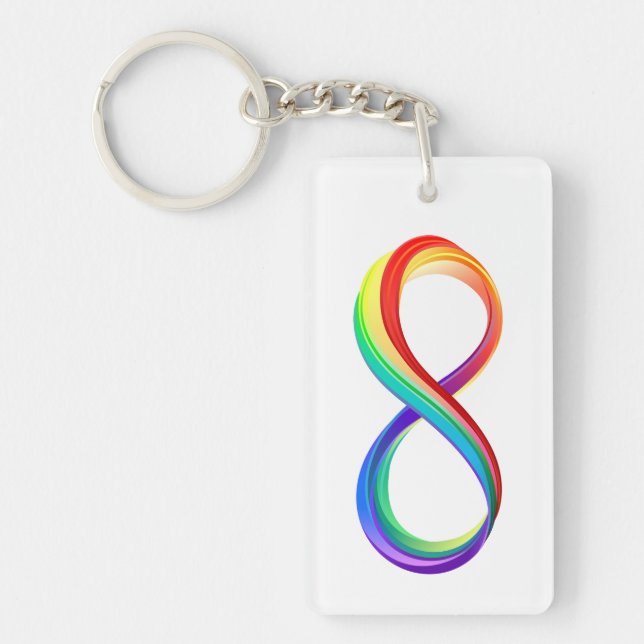 Layered Rainbow Infinity Symbol Schlüsselanhänger (Vorderseite)