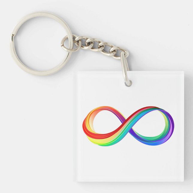 Layered Rainbow Infinity Symbol Schlüsselanhänger (Vorderseite)