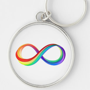 Layered Rainbow Infinity Symbol Schlüsselanhänger