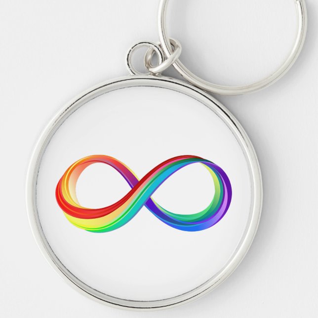 Layered Rainbow Infinity Symbol Schlüsselanhänger (Vorne)