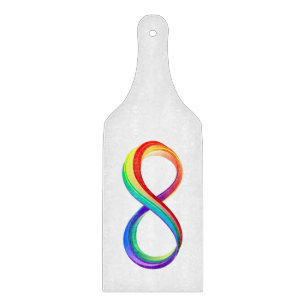 Layered Rainbow Infinity Symbol Schneidebrett