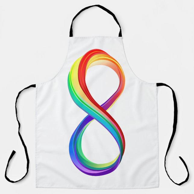Layered Rainbow Infinity Symbol Schürze (Vorderseite)