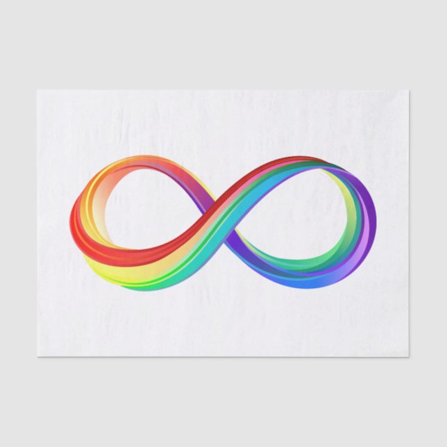 Layered Rainbow Infinity Symbol Seidenpapier (Vorderseite)