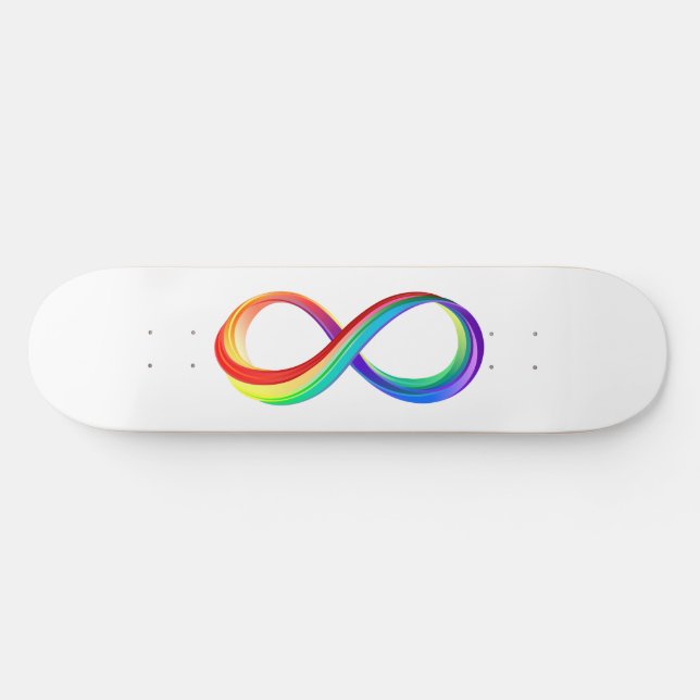 Layered Rainbow Infinity Symbol Skateboard (Horizontal)