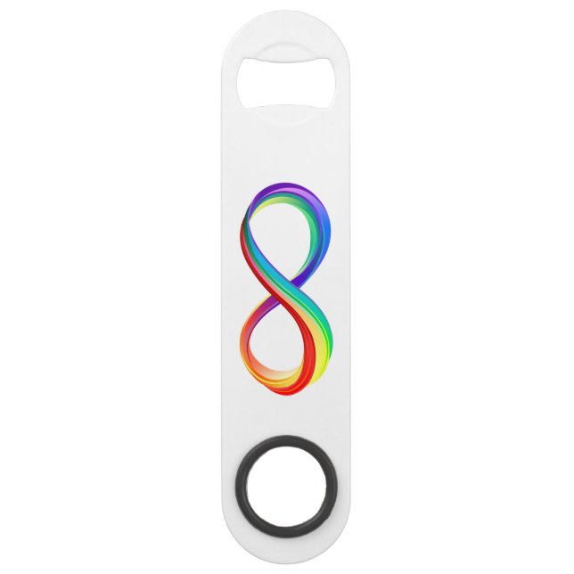Layered Rainbow Infinity Symbol Speed Flaschenöffner (Vorderseite)