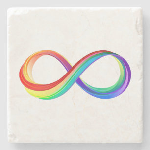 Layered Rainbow Infinity Symbol Steinuntersetzer