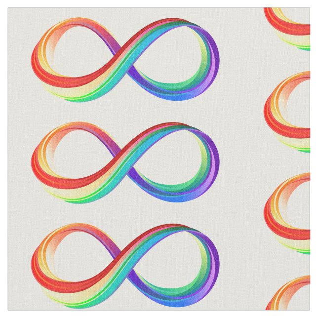 Layered Rainbow Infinity Symbol Stoff (Nahaufnahme)