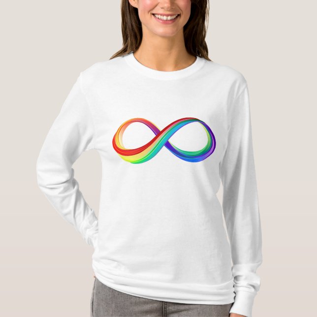 Layered Rainbow Infinity Symbol T-Shirt (Vorderseite)
