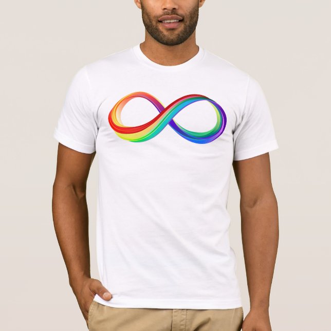 Layered Rainbow Infinity Symbol T-Shirt (Vorderseite)