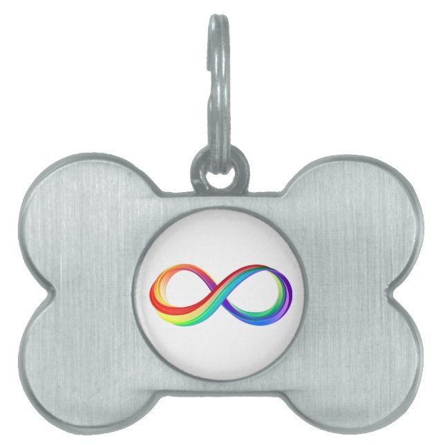 Layered Rainbow Infinity Symbol Tiermarke (Vorderseite)