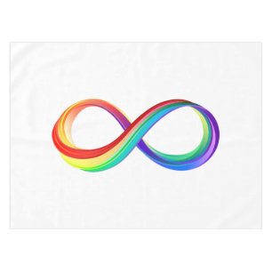 Layered Rainbow Infinity Symbol Tischdecke
