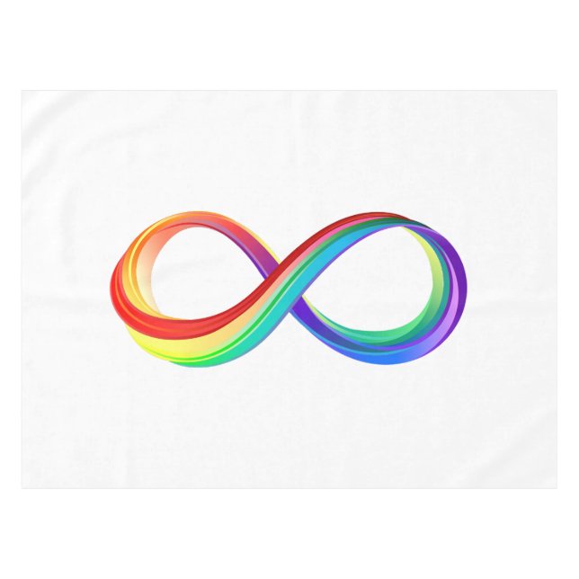 Layered Rainbow Infinity Symbol Tischdecke (Vorderseite (Horizontal))