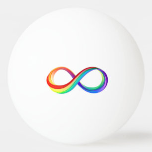 Layered Rainbow Infinity Symbol Tischtennisball