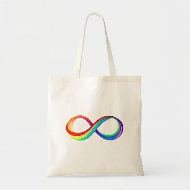 Layered Rainbow Infinity Symbol Tragetasche (Vorne)