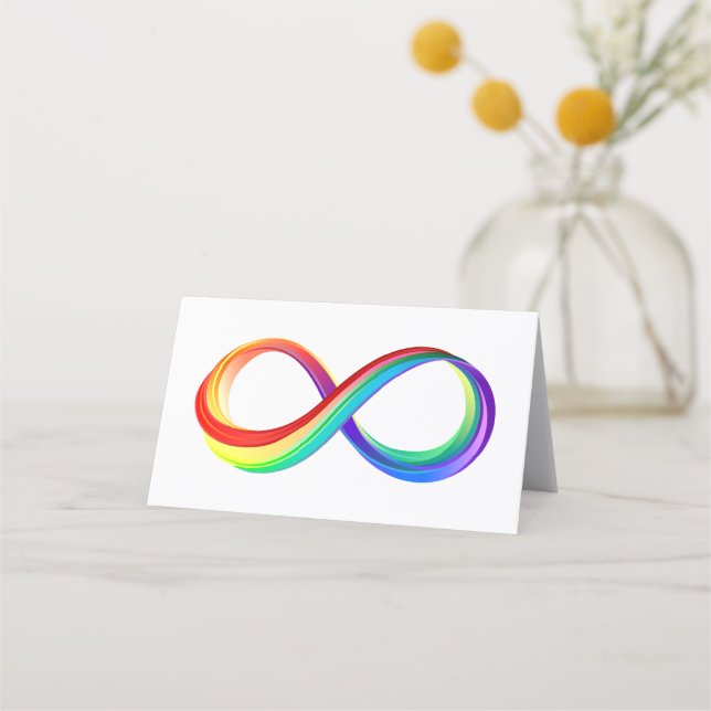 Layered Rainbow Infinity Symbol Treuekarte (Vorderseite)