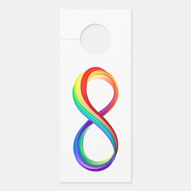 Layered Rainbow Infinity Symbol Türanhänger (Vorderseite)