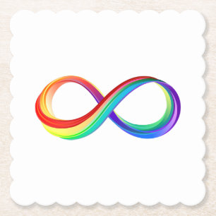 Layered Rainbow Infinity Symbol Untersetzer