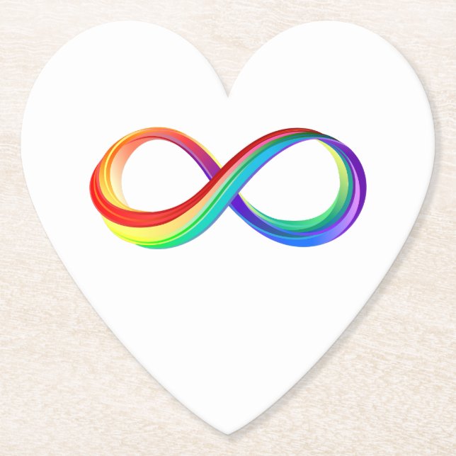 Layered Rainbow Infinity Symbol Untersetzer (Vorderseite)