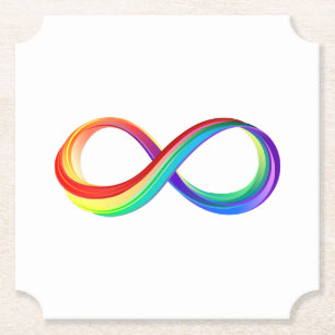 Layered Rainbow Infinity Symbol Untersetzer