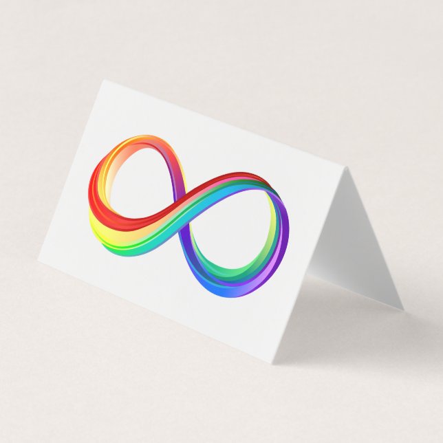 Layered Rainbow Infinity Symbol Visitenkarten (Vorderseite)