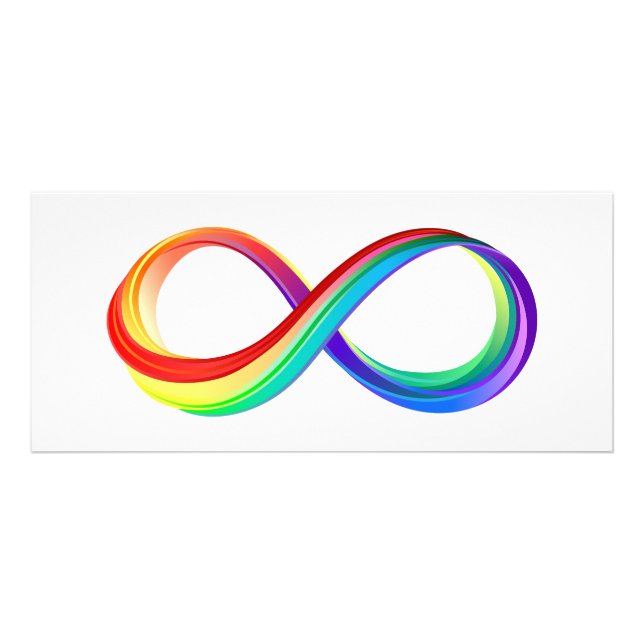 Layered Rainbow Infinity Symbol Werbekarte (Vorne)
