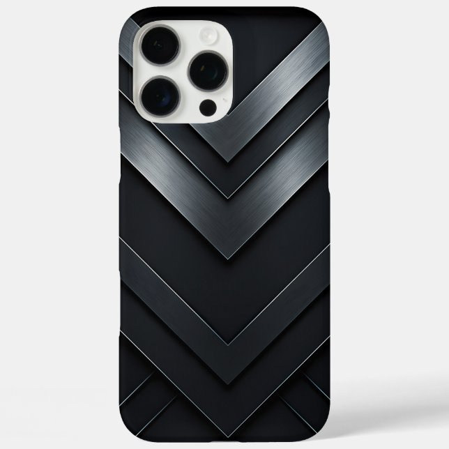 Layered Zickzack Abstract Design iPhone 16 Pro Max Hülle (Rückseite)