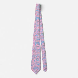 Layering Fisches Muster 01.L Blau.b D L Pink BG Krawatte