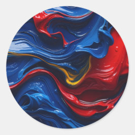 Layers Upon Layers Of Paint Runder Aufkleber