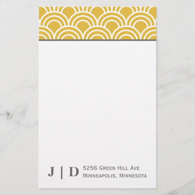 Layerte Scallops Briefpapier (Vorderseite)