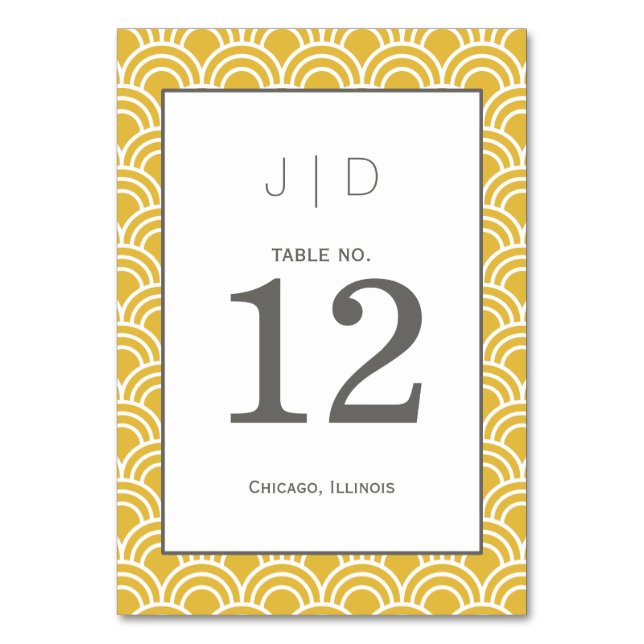 Layerte Scallops Tischnummer (Vorderseite)
