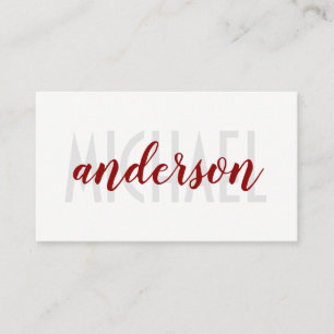 Layerte Schriftart   einfach Visitenkarte