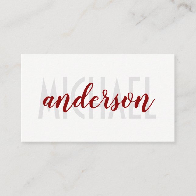 Layerte Schriftart | einfach Visitenkarte (Vorderseite)