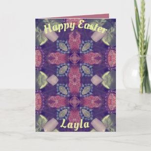 LAYLA ~ motif de carte de Pâques ~ Rose violet ver