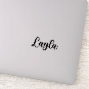 Layla Name - Handgeschriebene Kalligrafie Aufkleber