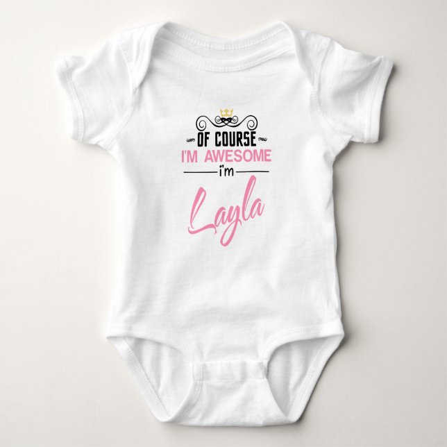 Layla Natürlich bin ich Phantastisch Baby Strampler (Vorderseite)