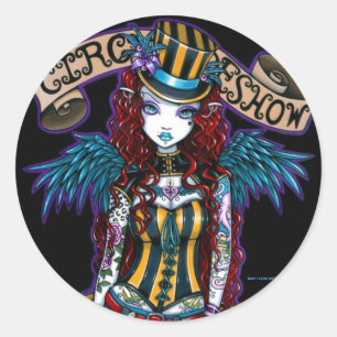"Layla" Steampunk Runder Aufkleber