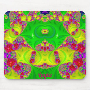 LAYLA ~ Zany Hot Cerry, Gelb, Rot und Grün Mousepad